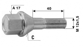 Болт за джанти M12x1.5   №15