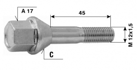 Болт за джанти M12x1.5   №17